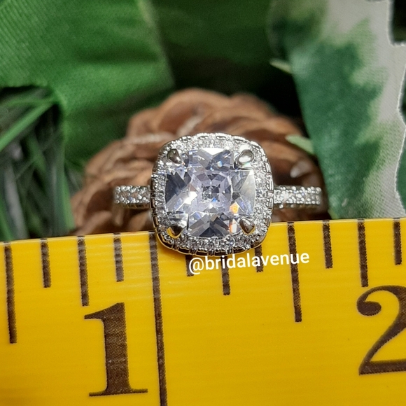 Silver Simulated Diamonds Symphony Ring - Picture 9 of 10